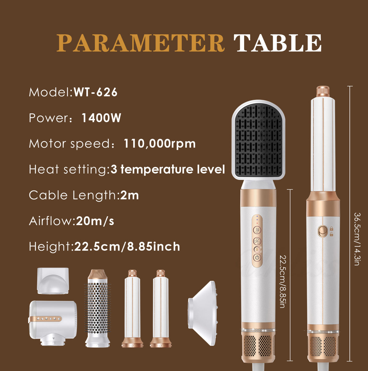 7-in-1 High-Speed Hot Air Brush for Styling