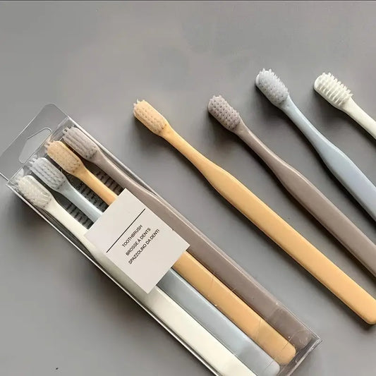 Soft-Bristled Manual Toothbrush Set (4pcs)
